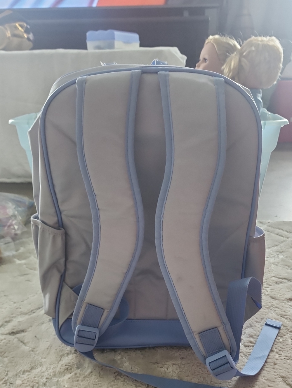American Girl Pastel Floral Backpack in Lavender and Pink - Picture 3 of 4